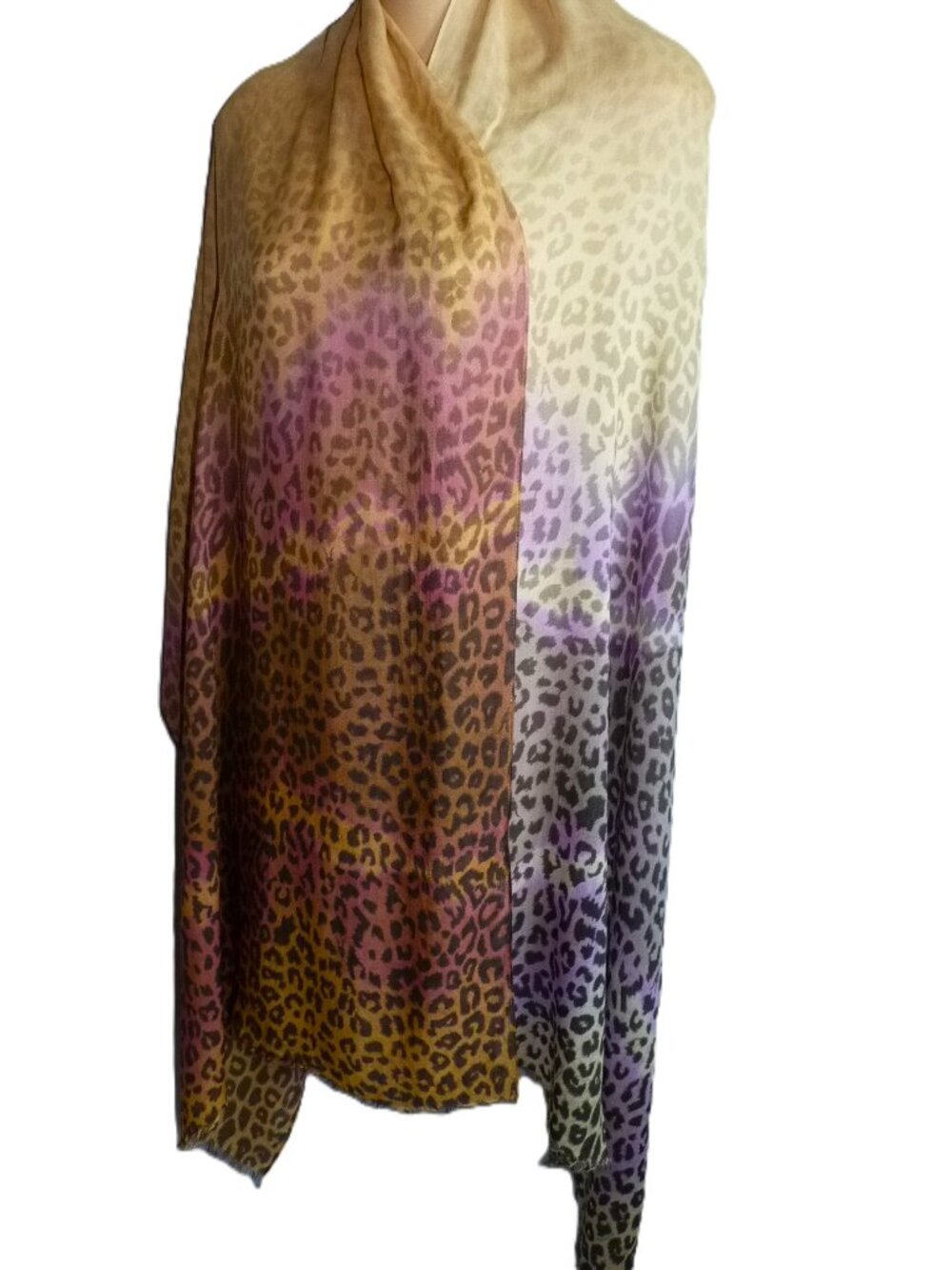 Allsaints leopard animal print shawl scarf wrap